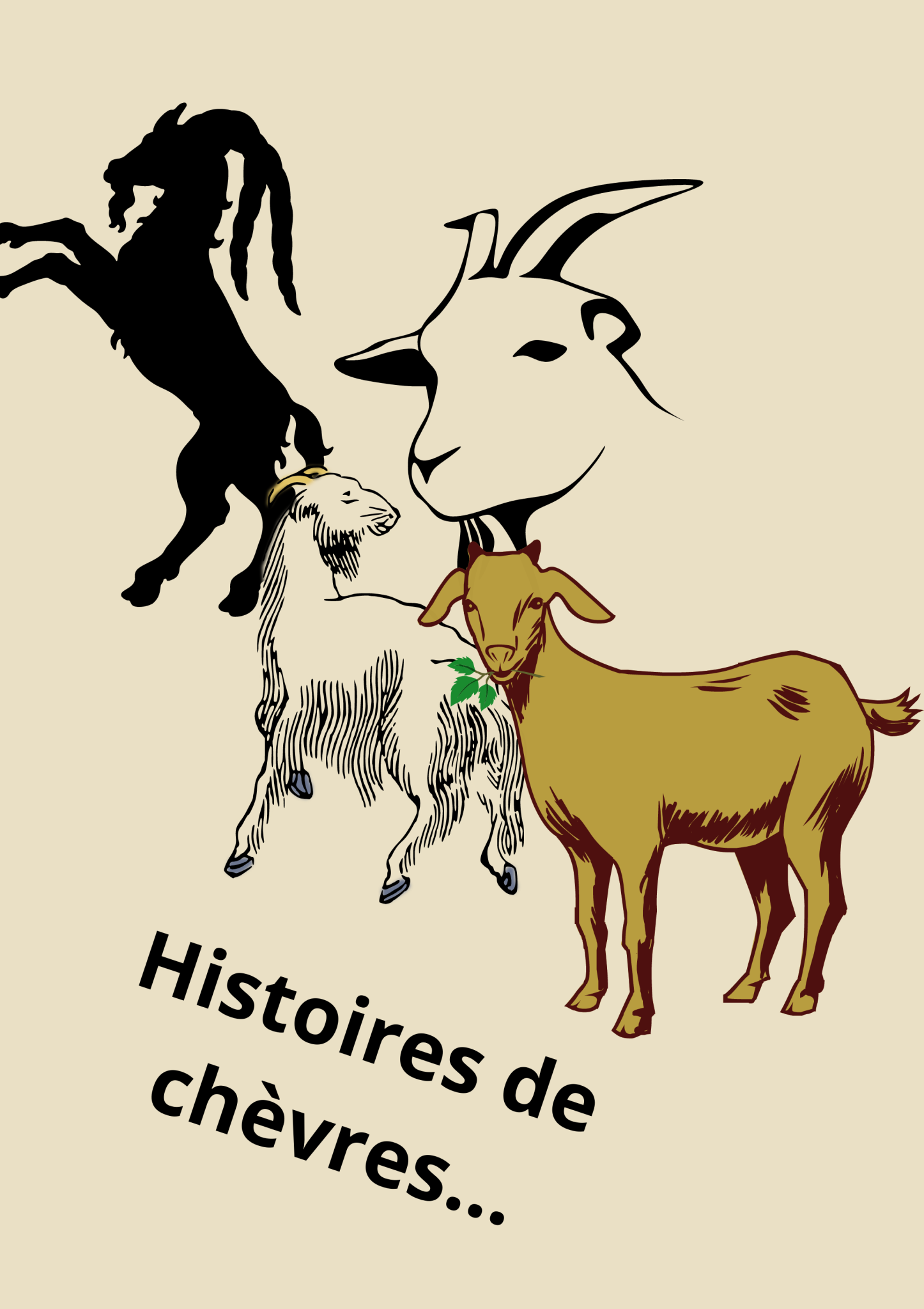 Affiche du spectacle représentant des chèvres 
